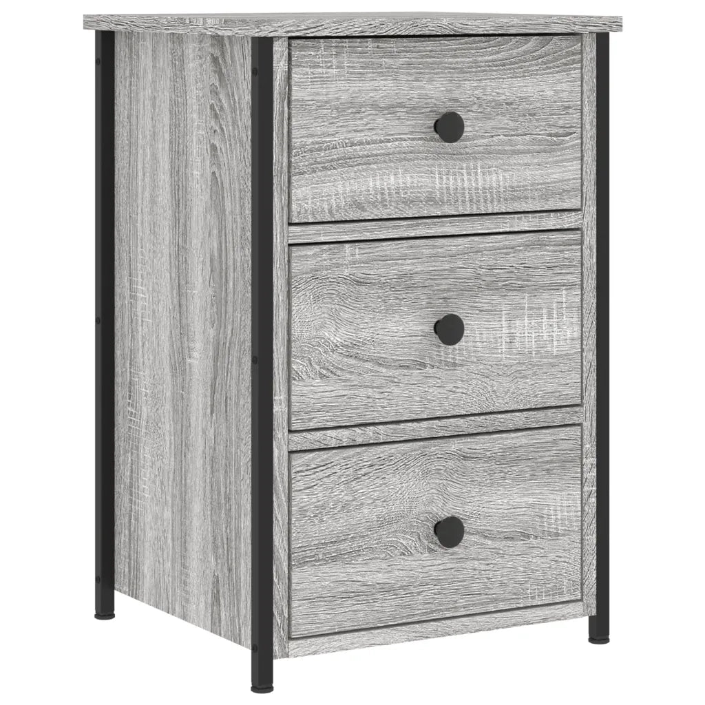 Comodini 2 pz Grigio Sonoma 40x36x60 cm in Legno Multistrato 826000