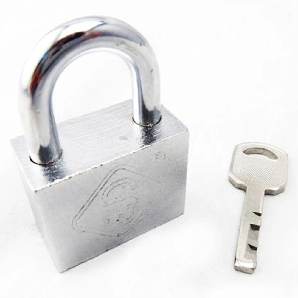 Trade Shop - Lucchetto Ad Arco Antifurto In Acciaio Sicurezza Catenaccio 3 Chiavi 50mm -