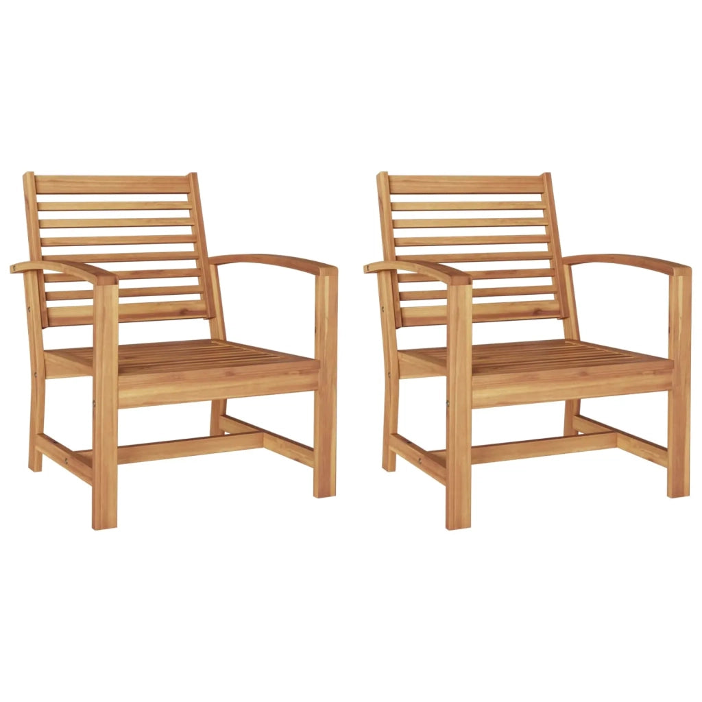 Sedia da esterno-Sedia da patio 2 Pezzo Marrone 65 x 60 x 76,5 cm Legno di teak solido