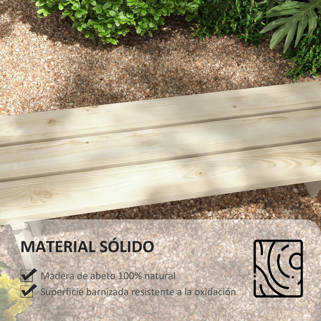 Panchina in Legno 2 Posti ¨C zephmum ¨C Naturale 130x38x45 cm