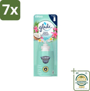 Set di 7 pezzi - Navicella con rilascio di fragranza Exotica Tropicali - 18 ml - Confezione economica - Profumo tropicale - Sensore di movimento - Cocco e fiori - Deodorante per l'aria - Profumo esotico
