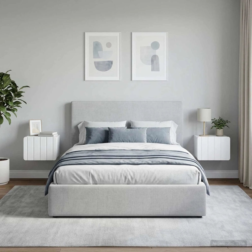Mobiletto da notte a muro 2 pcs Bianco 33 x 34,5 x 24 cm 898256