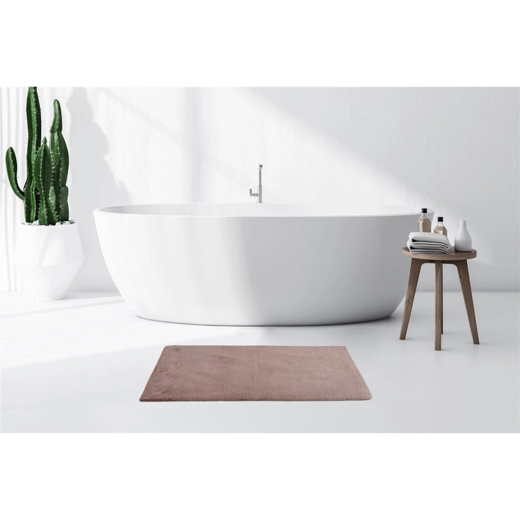 Tappeto da bagno Rabbit Light rosa 65x100 cm