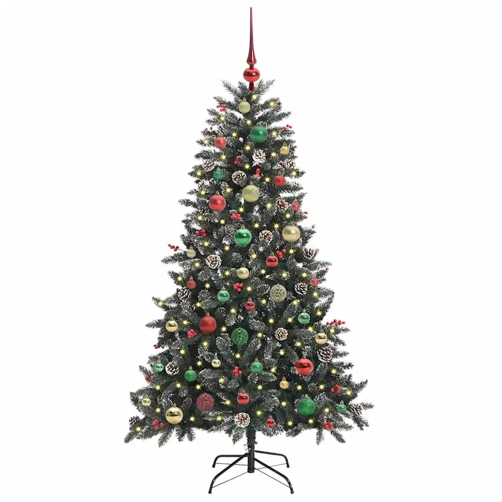 Albero di Natale artificiale con 150 LED Verde 150 cm 3395876