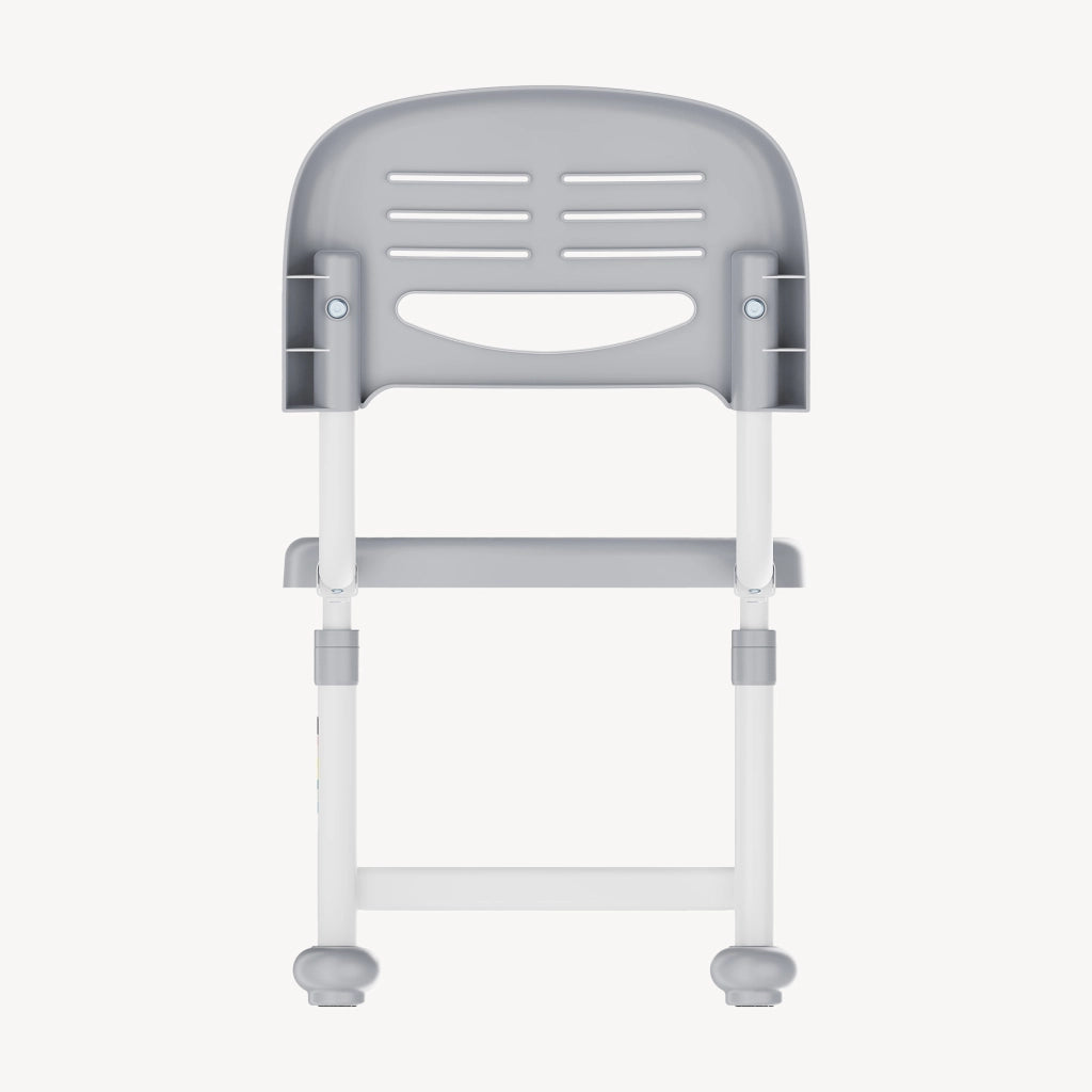 Sedia per Cameretta Sauda ad Altezza Regolabile 75 x 36 x 46 cm - Grigio Chiaro / Bianco [en.casa]