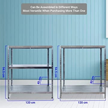 SCAFFALE IN METALLO MACISTE 120 X 40 X 195 H 5 PIANI KG 260 SENZA BULLONI