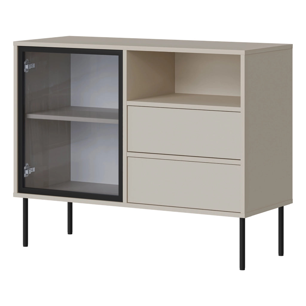 Madia Caravino, Credenza 2 Cassetti, 100x40x80h cm Beige