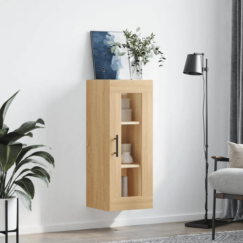 vidaXL Mobile a Parete Rovere Sonoma 34,5x34x90 cm