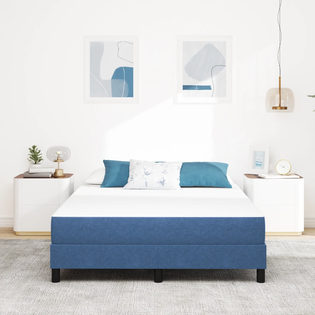 Materasso a molle insacchettate  Blu Medio 140x190x20 cm in Tessuto
