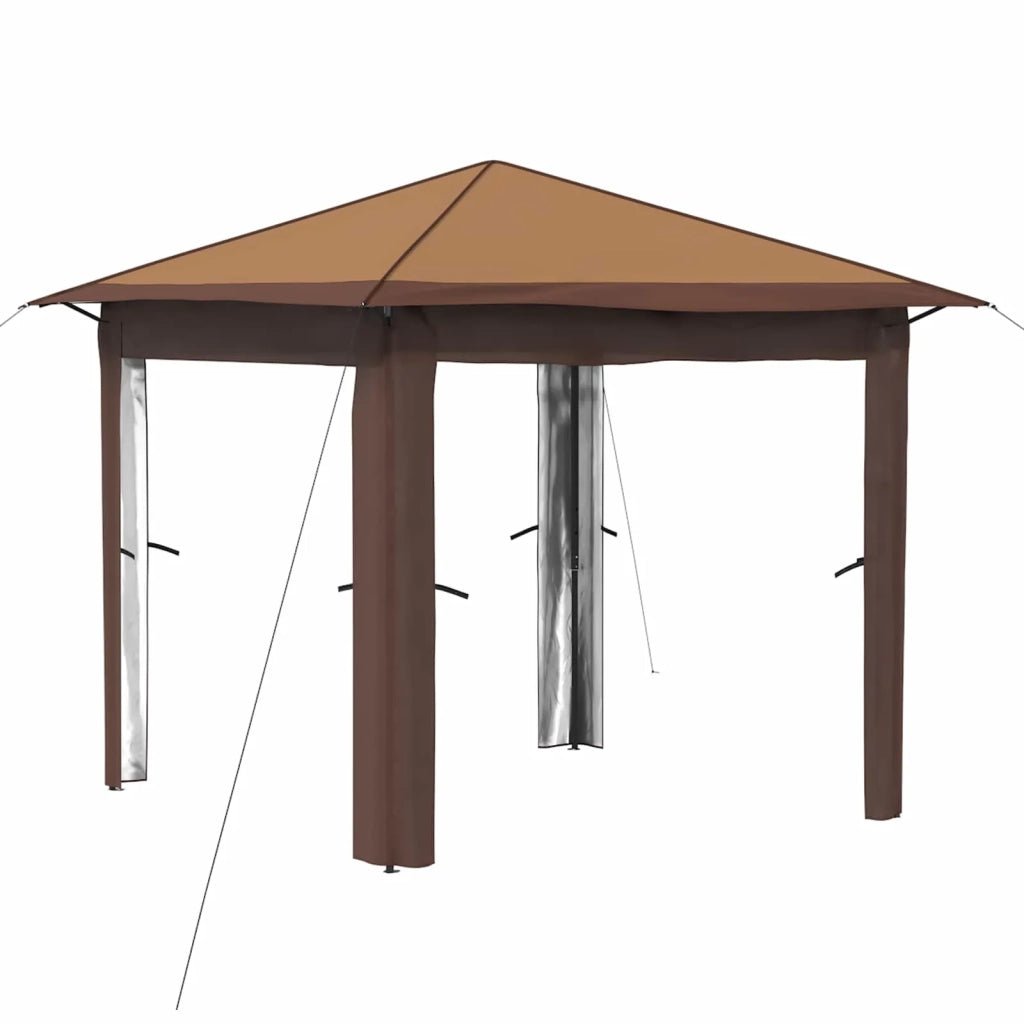 Gazebo senza Parete 2,6 x 2,6 m Beige e Marrone 42036801