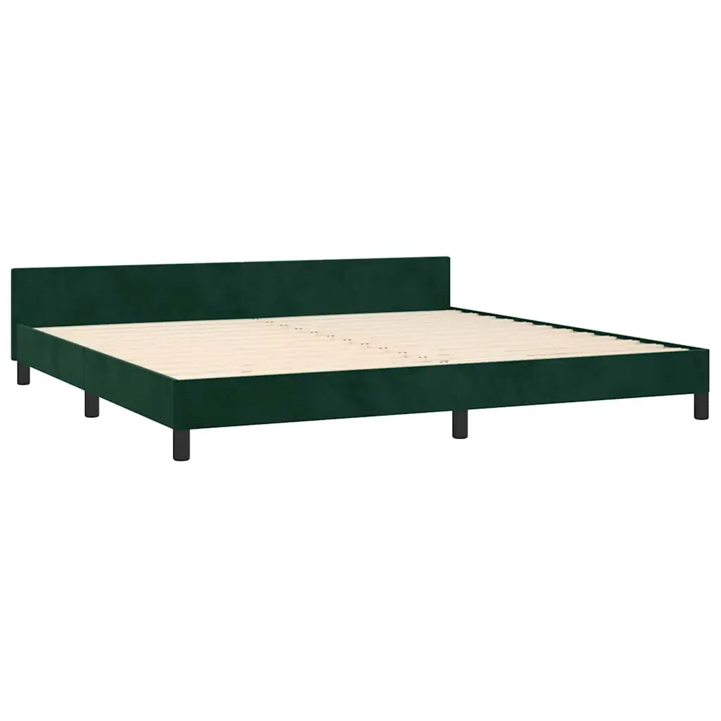 Giroletto con Testiera Verde Scuro 200x200 cm in Velluto cod mxl 63168