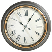 Orologio da parete con cornice sintetica nera 63 cm Finitura verniciata Forma rotonda Design classico Accessori per la casa Decorazioni