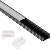 Profilo LED superficie alluminio 1m nero Polux 316080