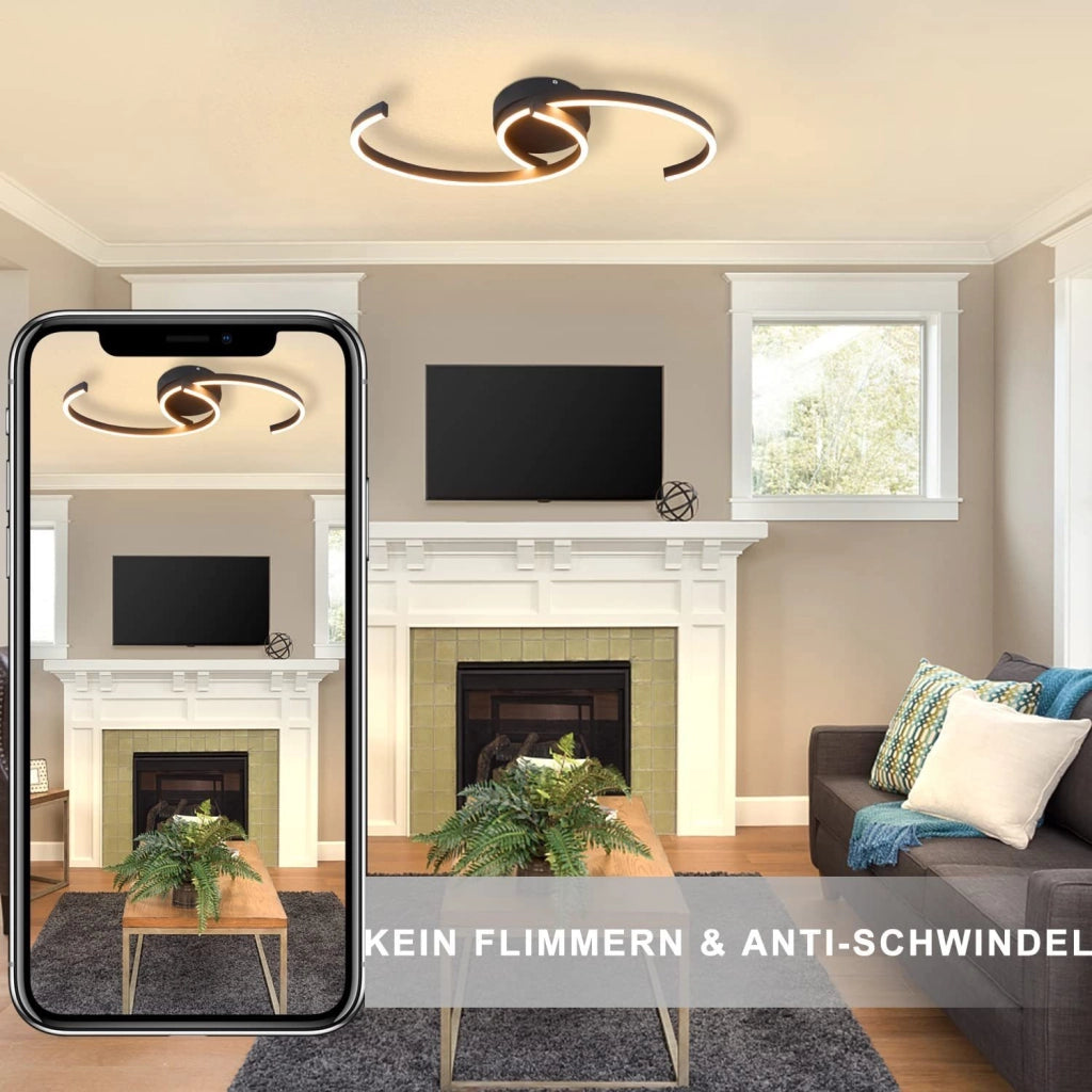 ZMH Lampada da soffitto a sospensione 2 luci corda lunari design 3000K per camera letto ufficio