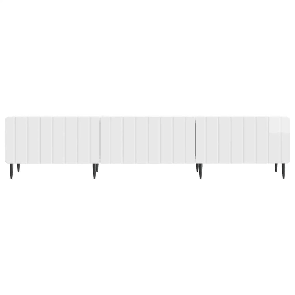 Mobile TV Bianco Lucido 147 x 34,5 x 32 cm Legno ingegnerizzato 894479