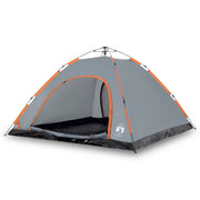 Tenda campeggio | Tenda da campo 5 Persone Grigio e Arancione a Rilascio Rapido