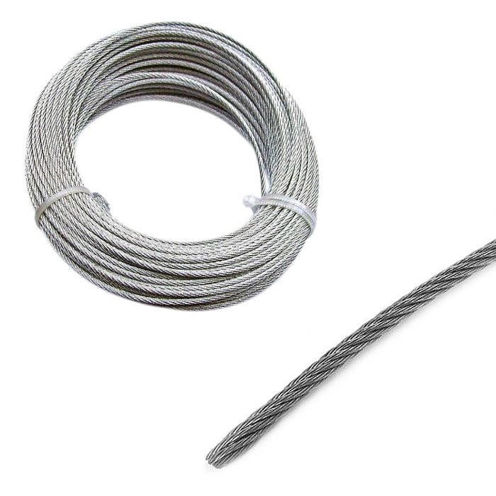 FUNE ACCIAIO INOX Ø 4 mm - rotolo 25 mt