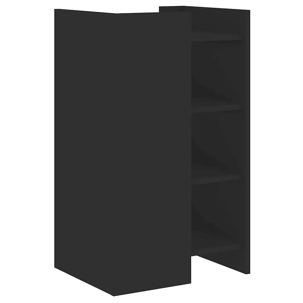 Credenza | Madia | Buffet da pranzo | Armadio da pranzo Nera 45x35x75 cm in Legno Multistrato