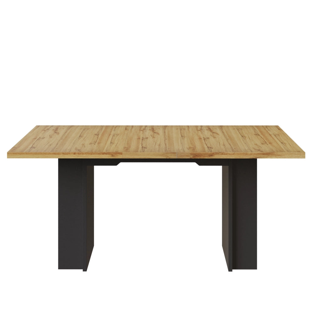 Tavolo da Pranzo Allungabile 120-160x80 cm con Ripiani ¨C MINIMAL ¨C Legno Naturale