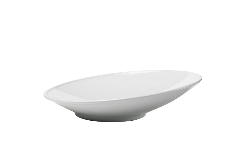 1 Pezzo Piatto Pasta da Tavola Bowl in Porcellana Oblique 30 cm
