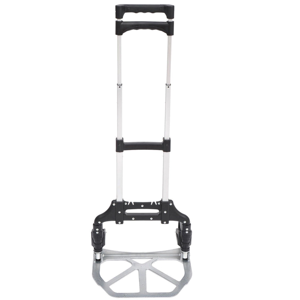 EasyComfort Carrello Portapacchi Pieghevole max 70kg con Maniglie Telescopiche e Altezza Regolabile, 41x38.5x100 cm, Argento