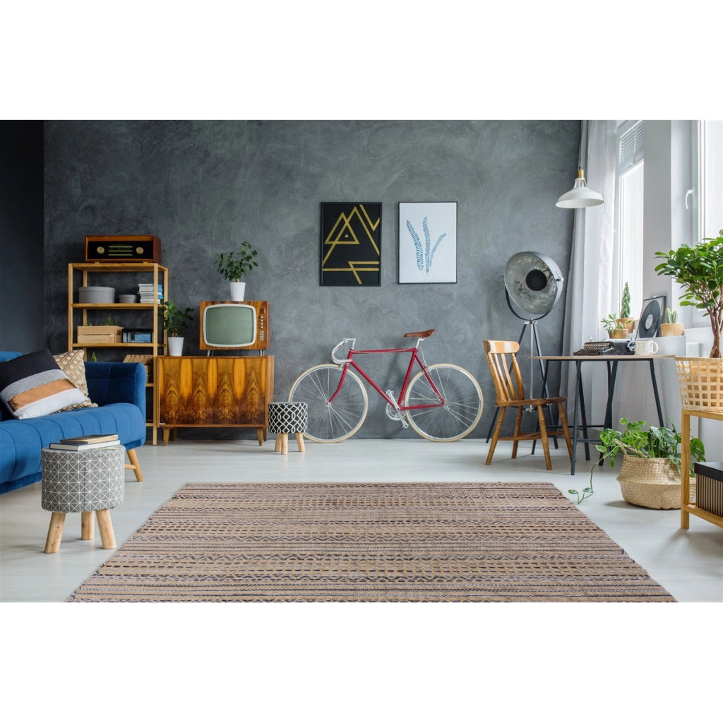 Tappeto Sienna 700 in Juta e Cotone Grigio 160x230 cm