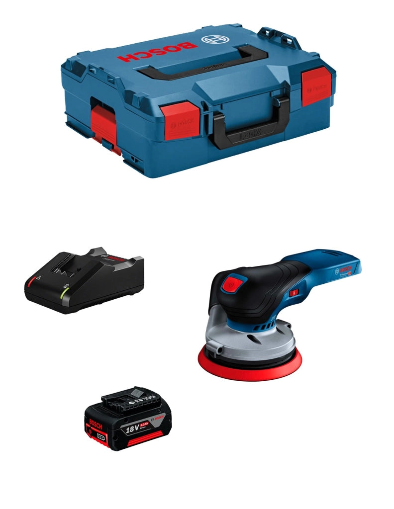 Levigatrice Roto-orbitale BOSCH GEX 18V-125 (1 x 5,0 Ah + GAL18V-40 + L-Boxx 136)