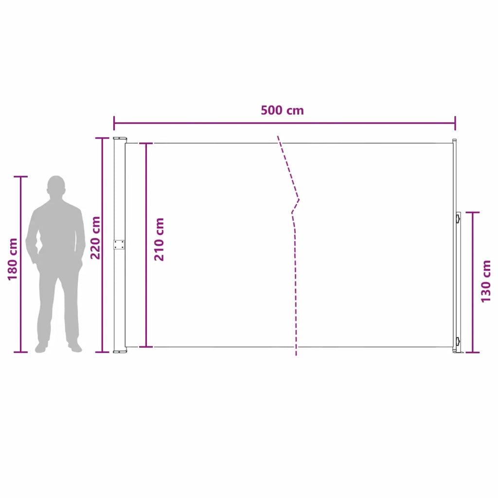 Tenda laterale retrattile-Tenda parasole per balcone 100% poliestere ferro acciaio 298837