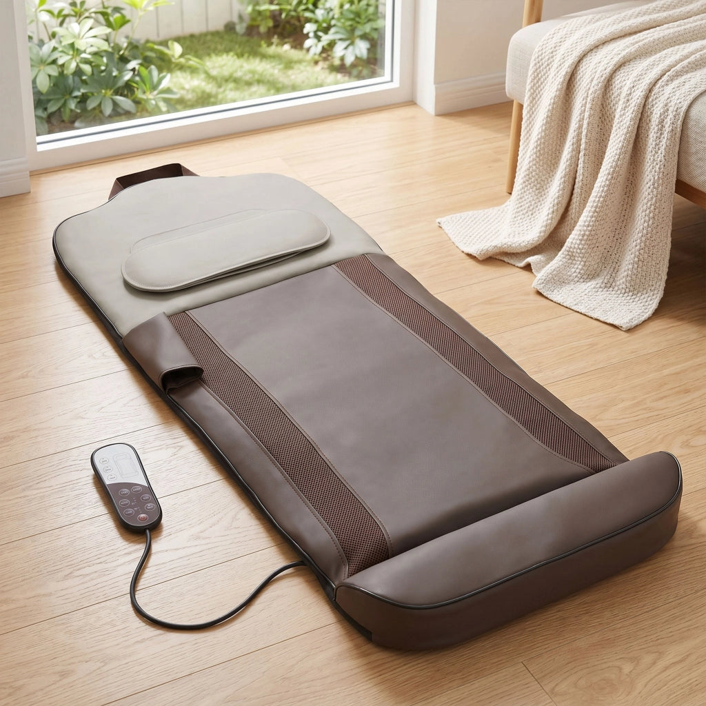 Letto a Massaggio con Calore e Compressione Aria 4 Modalita 3 Intensita ¨C Zephmum ¨C Grigio
