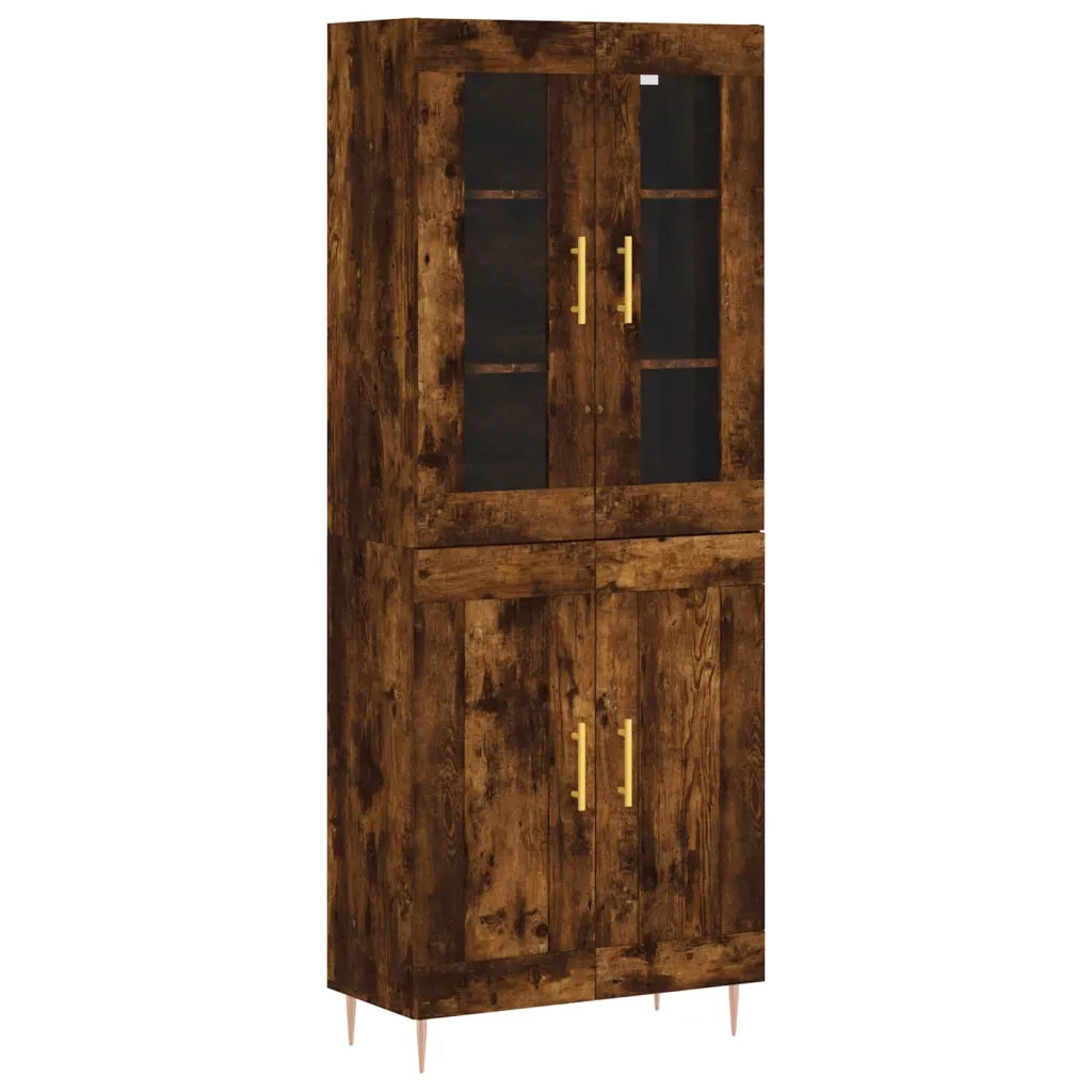 Credenza Rovere Fumo  69,5x34x180 cm in Legno Multistrato 3198334