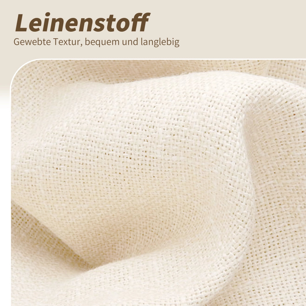 Set 6 Sedie da Pranzo Girevoli Imbottite ¨C MINIMAL ¨C Metallo, Tessuto Lino, Beige