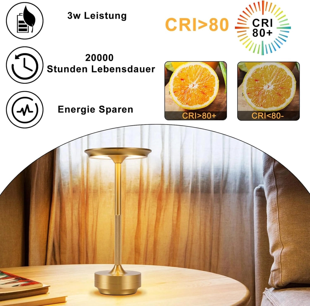 ZMH Lampada da tavolo LED wireless touch dimmerabile davanzale per soggiorno comodino