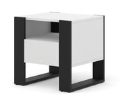 MOBILE COMODINO TAVOLINO DA CAMERA BIANCO OPACO 48x47.50x40cm MONDI