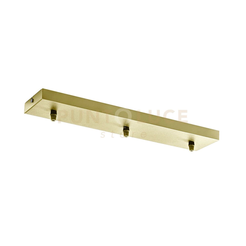 GSOB42- ROSONE 3 FORI RETTANGOLARE OTTONE IN METALLO PIU' ACCESSORI INCLUSI 47CM