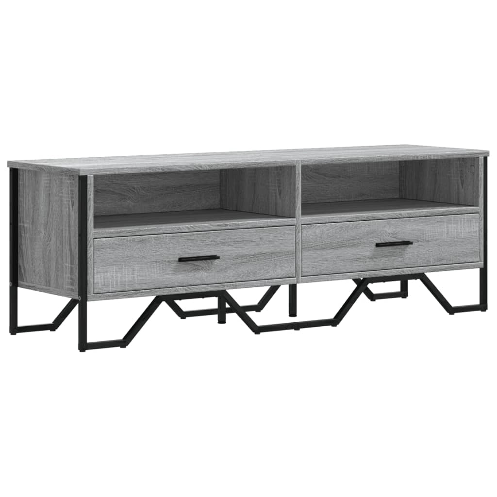 Mobile TV multimediale mensola TV credenza TV sala da pranzo soggiorno camera da letto Sonoma 122 x 34 x 41 cm legno ingegnerizzato grigio 02_0028383