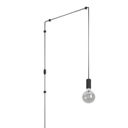 Lampadario A Sospensione Minimal Pinetina Acciaio Nero 1 Luce E27