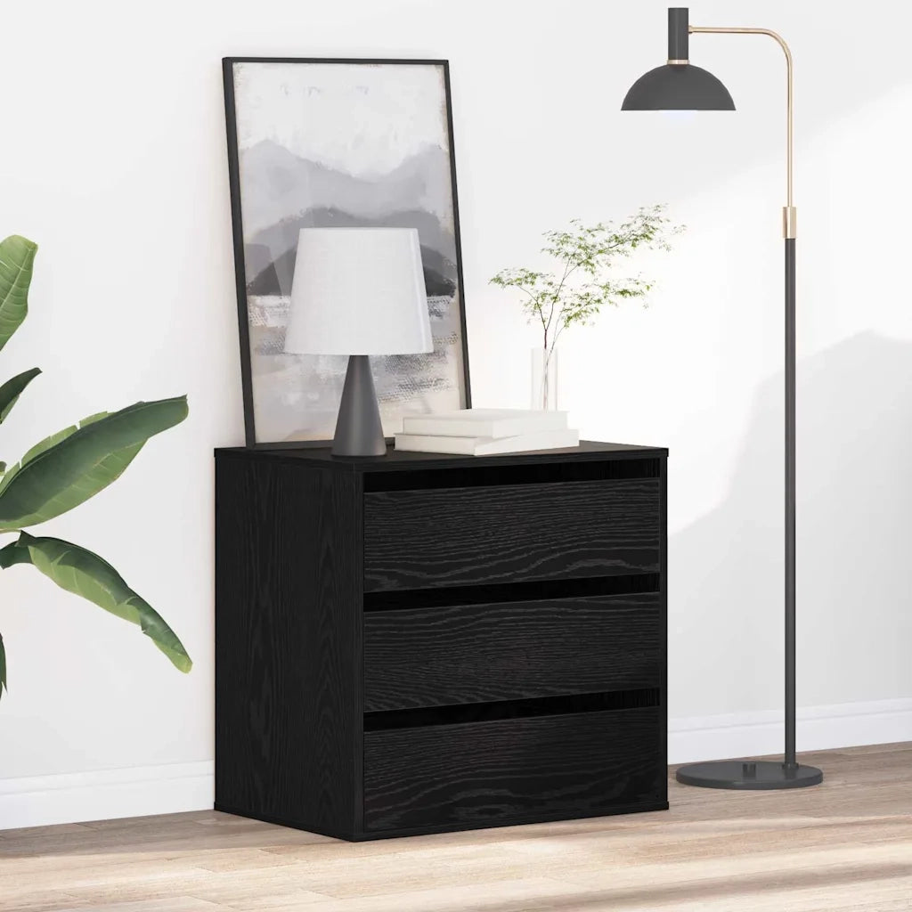 Mobile con Cassetti Nero 61 x 41 x 58 cm Legno multistrato CFW3946275