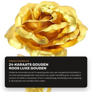 Fiori d'Oro 24-karat - Fiori Lussuosi - Fiori Eterni - Regalo per San Valentino - Certificato di Autenticità - Bella Confezione