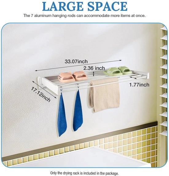 Accessori per la pulizia 7 pannelli opzionabile, montaggio a parete, asciugamani ripiegabili, dimensioni 84*43.5*6cm
