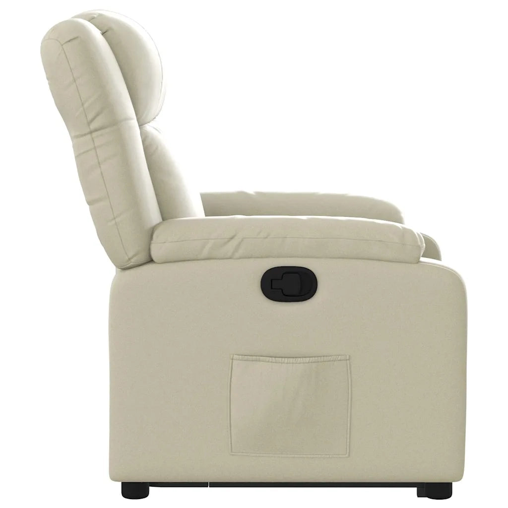 Poltrona Alzapersona Reclinabile Crema in Similpelle 3205151