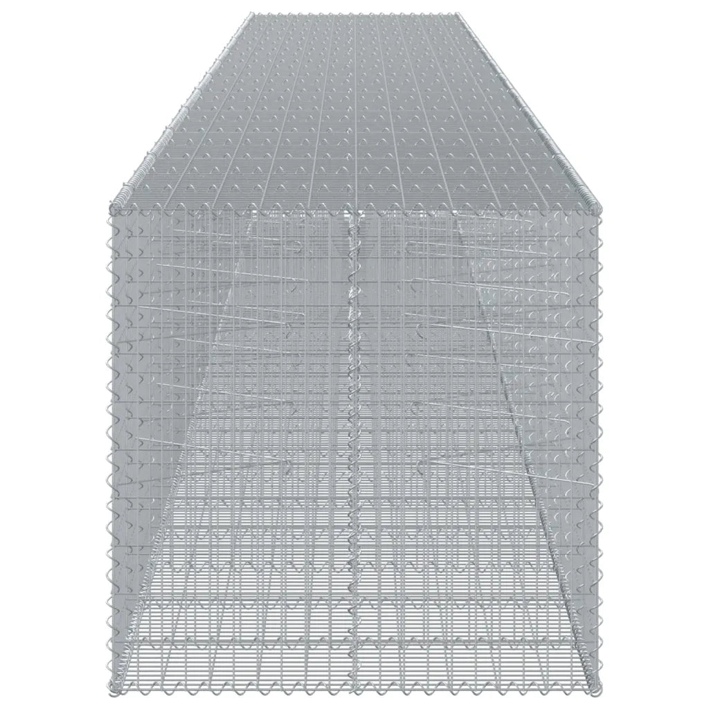 Cesto Gabbione con Copertura 1150x100x100 cm in Ferro Zincato 3295211
