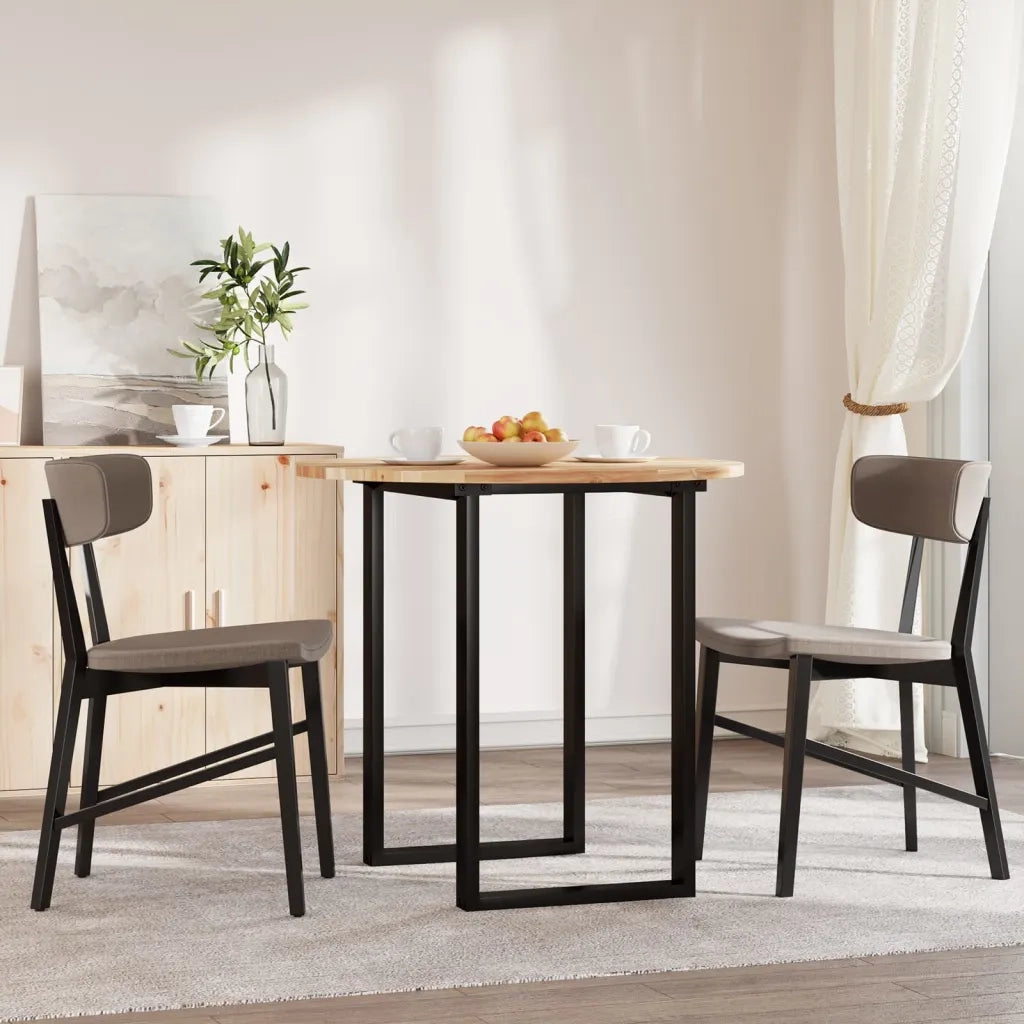 Piano Tavolo Rotondo Ã˜80x2 cm in Legno Massello di Acacia