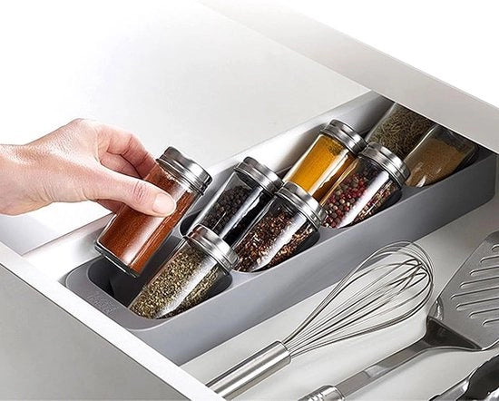 Organizzatore di spezie 8 rami per cassetto della cucina - Ospita contenitore di spezie organizzatore