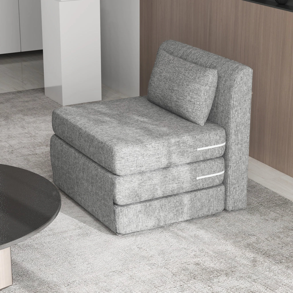 Poltrona letto ¨C zephmum ¨C grigio, con materasso