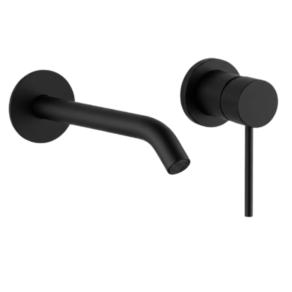 Miscelatore lavabo parete 150 mm AISI 316L total black Testori