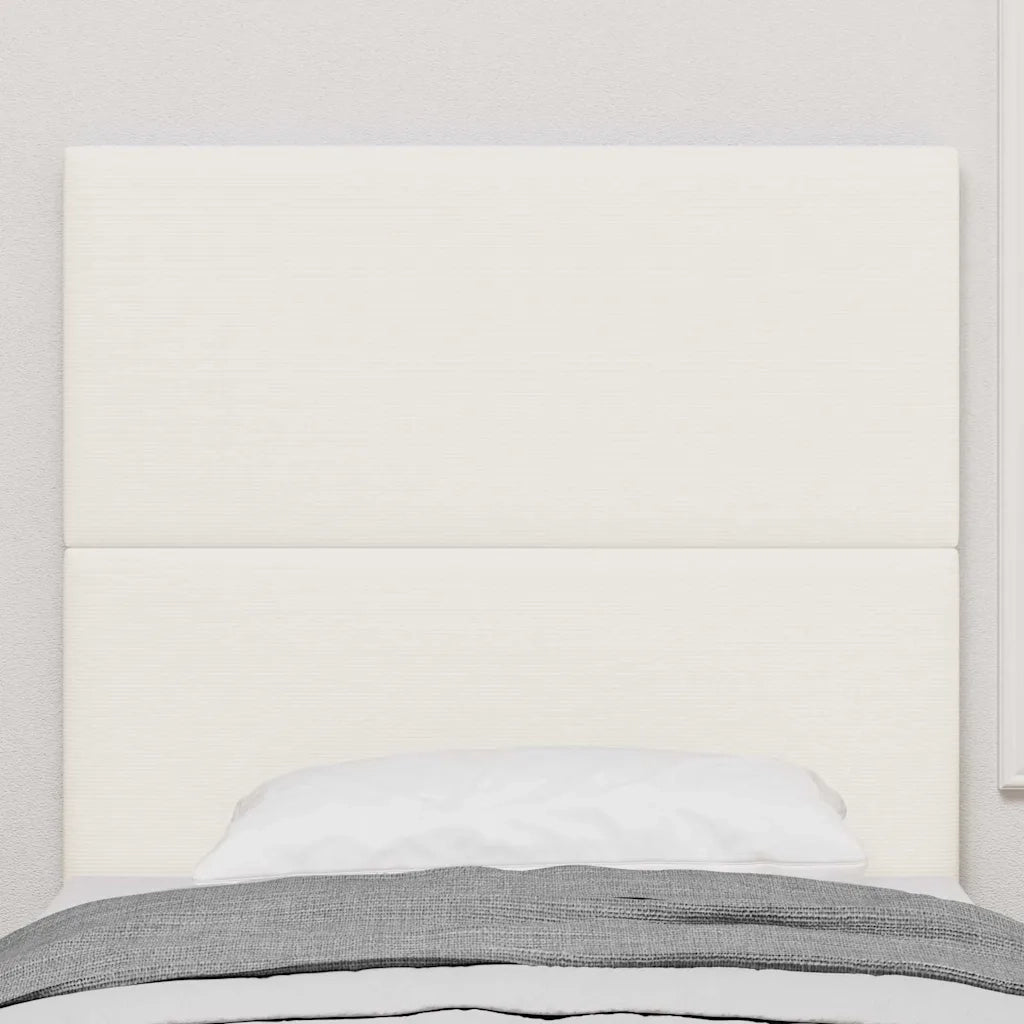 Testiera LED con strisce LED Crema 80 cm Tessuto in Cords 3338316