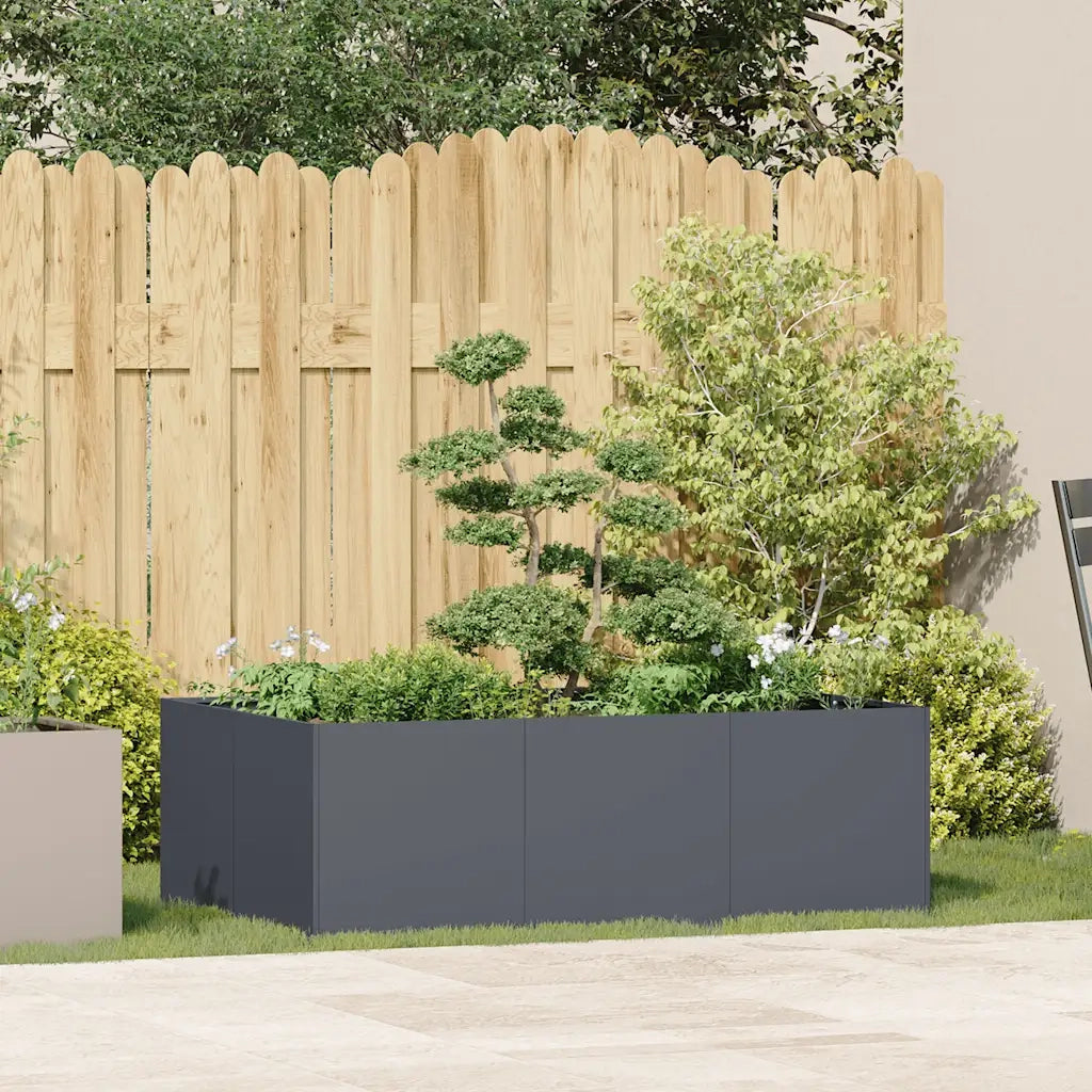 Fioriera Antracite 120x80x40 cm in Acciaio 860747