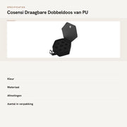 Borsa da Viaggio Multifunzionale con Compartimenti - Forma Esagonale - Materiale PU e Spugna - Organizzatore con Tasche - Portatile per Viaggi - Nero - Con Cassetto per Palla da Tennis