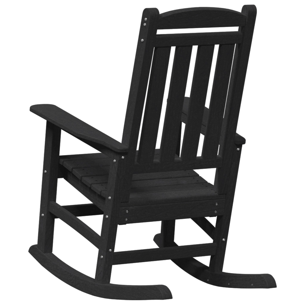 Sedia a dondolo nera 70x92x108 cm HDPE