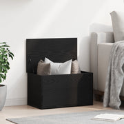 Scatola di stoccaggio  con coperchio in quercia nera 60x35x35 cm in legno ingegnerizzato